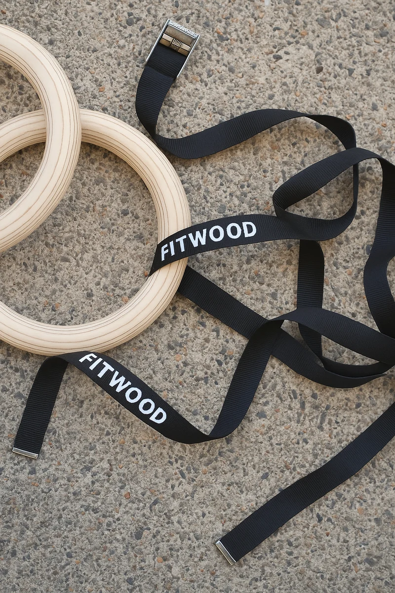 Straps for gym rings | black