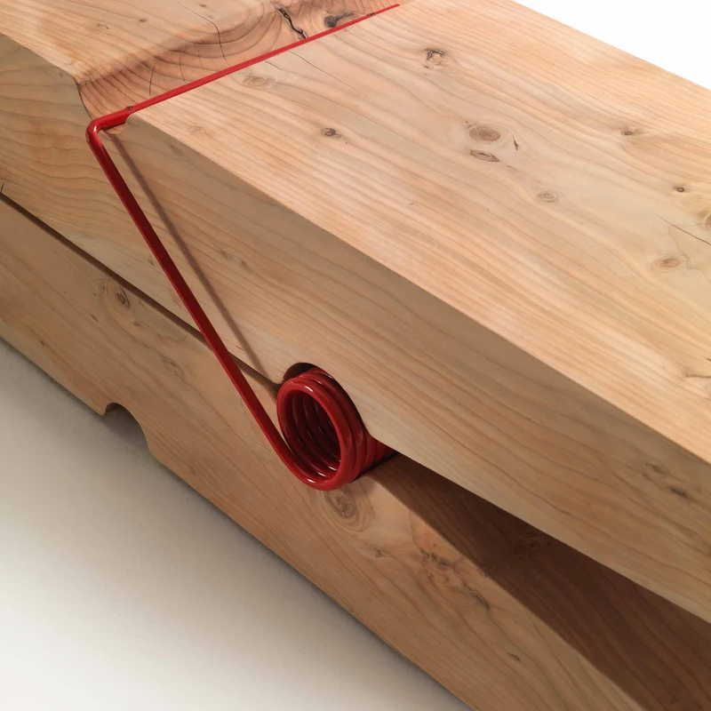Wood Bench MOLLETTA by Beldessari & Beldessari for Riva 1920