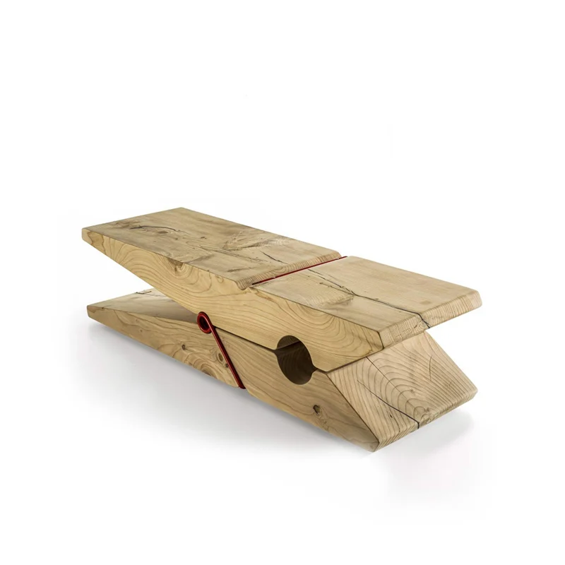 Wood Bench MOLLETTA by Beldessari & Beldessari for Riva 1920