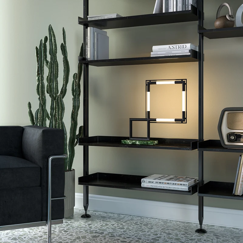 Table Lamp QUADRO by Jacques Adnet for Lumen Center