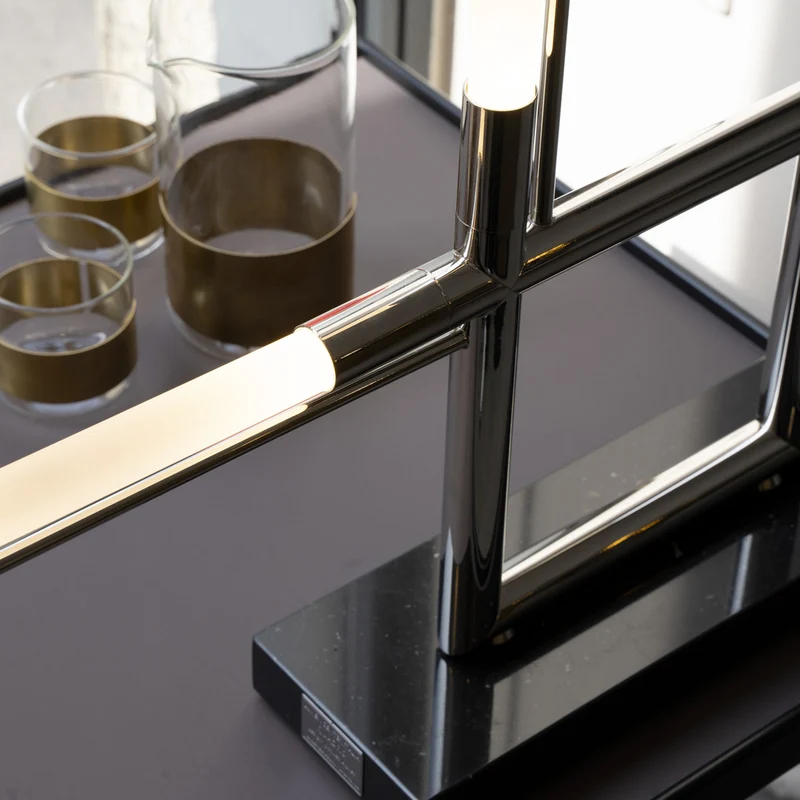 Table Lamp QUADRO by Jacques Adnet for Lumen Center