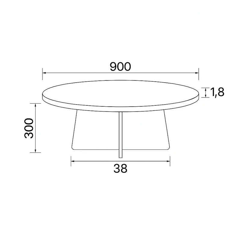 Salontafel rond Bonzac - 90 cm - Stainless steel - Wit Travertin - Ongevuld