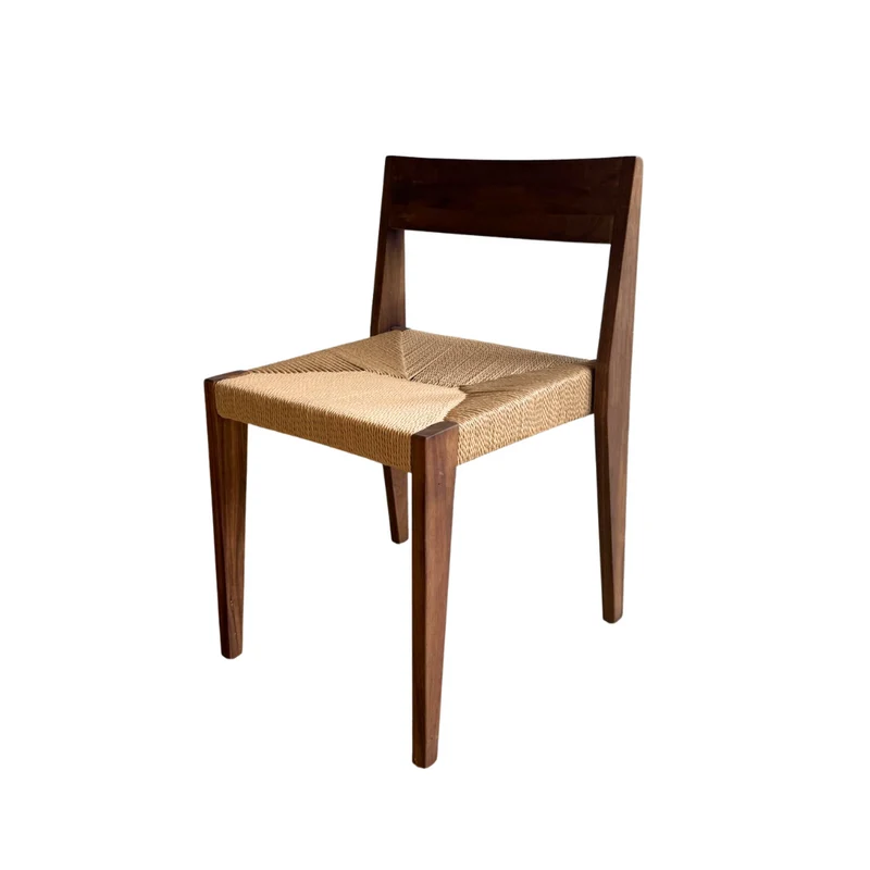 Eetkamerstoel Chantelle - Acacia walnoot - Touw weven zitting