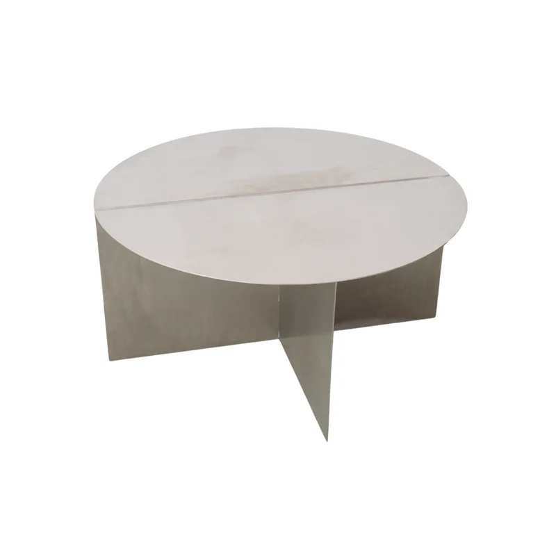Salontafel - Valognes - 80 cm - Geborsteld staal