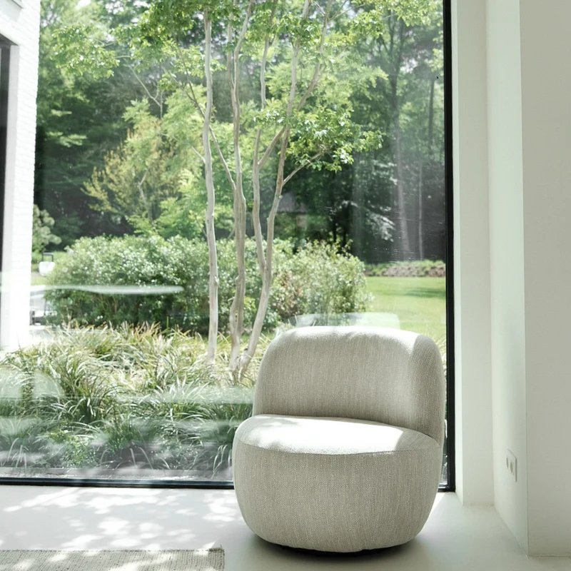 Lucien - 1-zit zetel - W74 D76 H71 - Verkrijgbaar in Mosgroen, Ivory Bouclé en Sandstone Weave