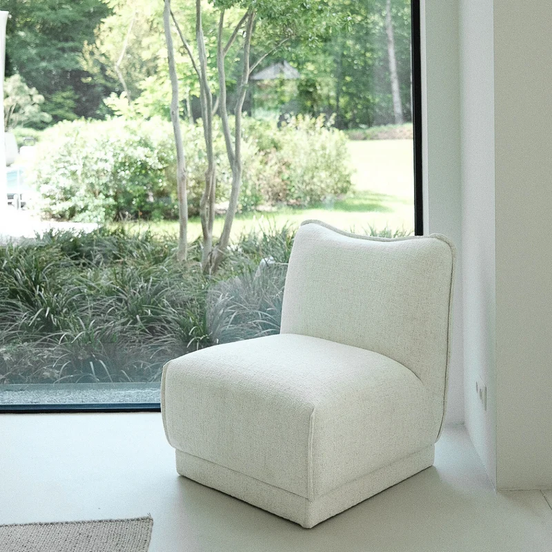 Fauteuil Elodie - H 71 cm - Verkrijgbaar in Mosgroen, teddystof en Sandstone Weave