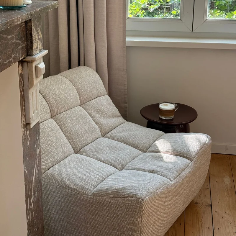 Fauteuil - Rouge - W88.5 D90 H64 - Sandstone Weave Stof