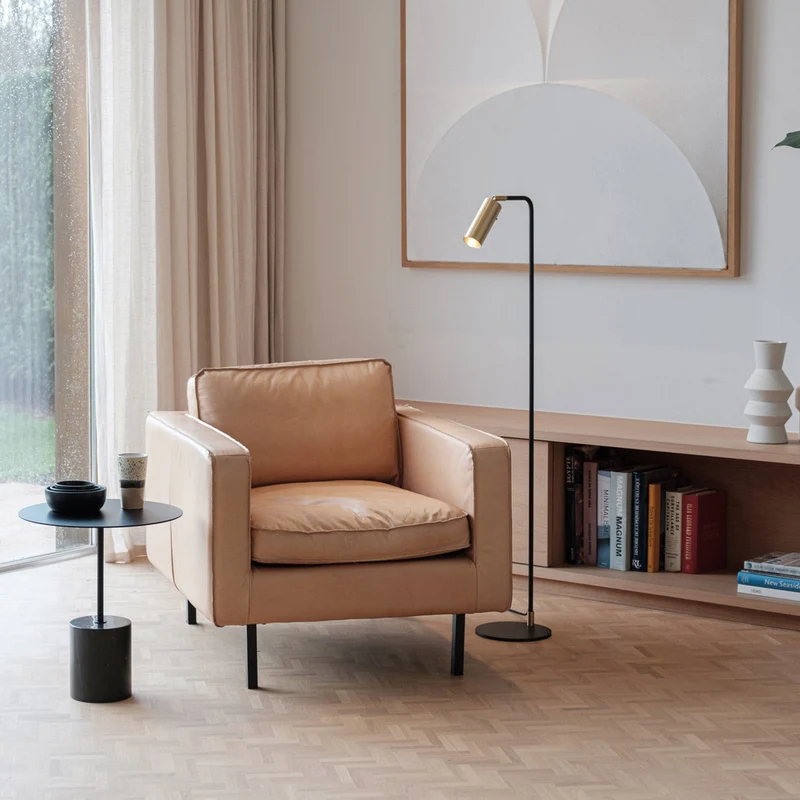 Lederen Fauteuil - Gordon - Cognac