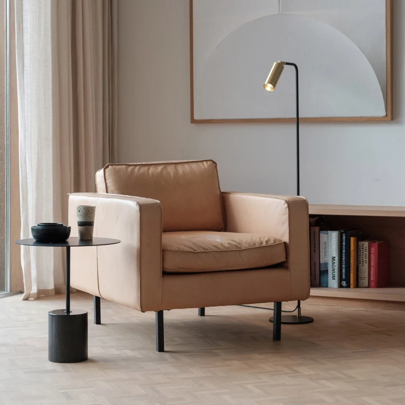 Lederen Fauteuil - Gordon - Cognac