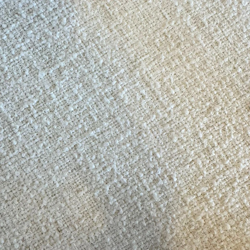 Eetkamerstoel - Licht Walnoot - Muret - Ivory bouclé weave zitting