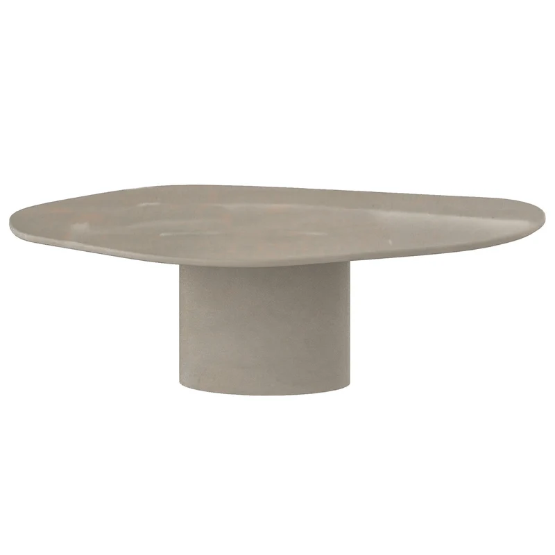 Organische eettafel Strasbourg - 250 cm - Aarde MicroSkin - Structuur afwerking - Ronde rand