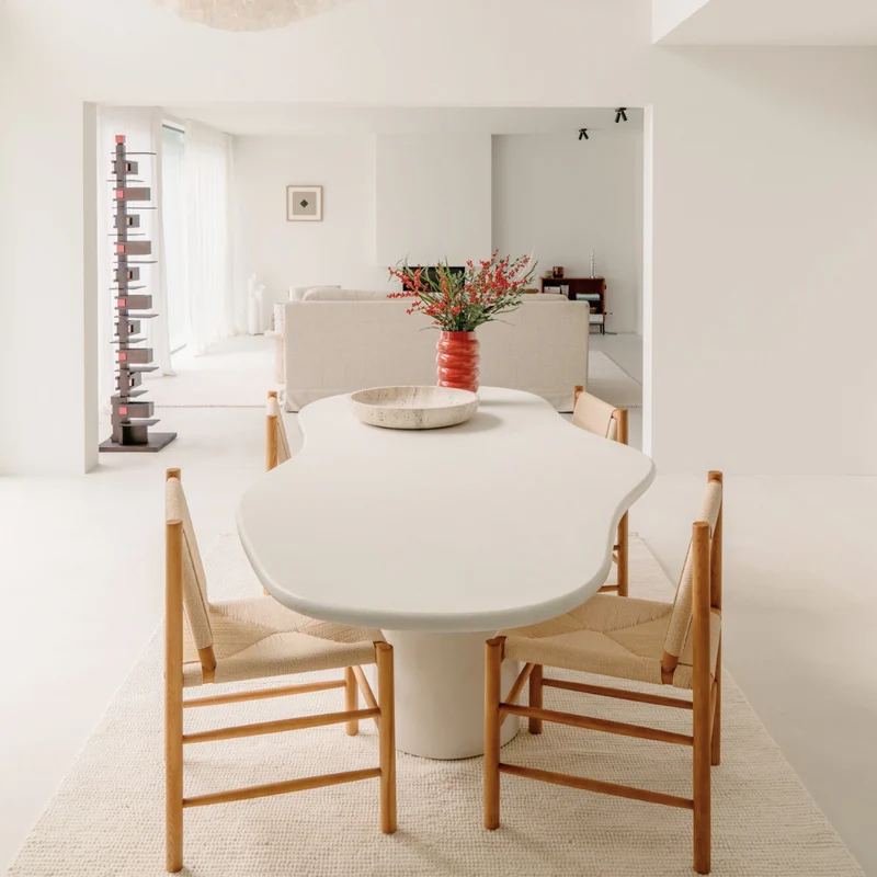 Eettafel Microcement Limoges - 260 cm - Structuur afwerking