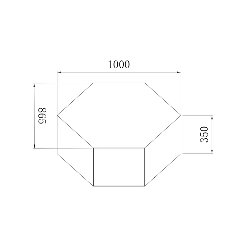 Salontafel Benno - B100 D100 H38 - Geborsteld staal