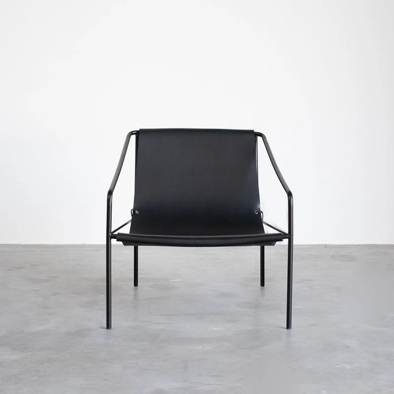 Zwart lederen Relaxstoel - Palermo - Zwart Leder