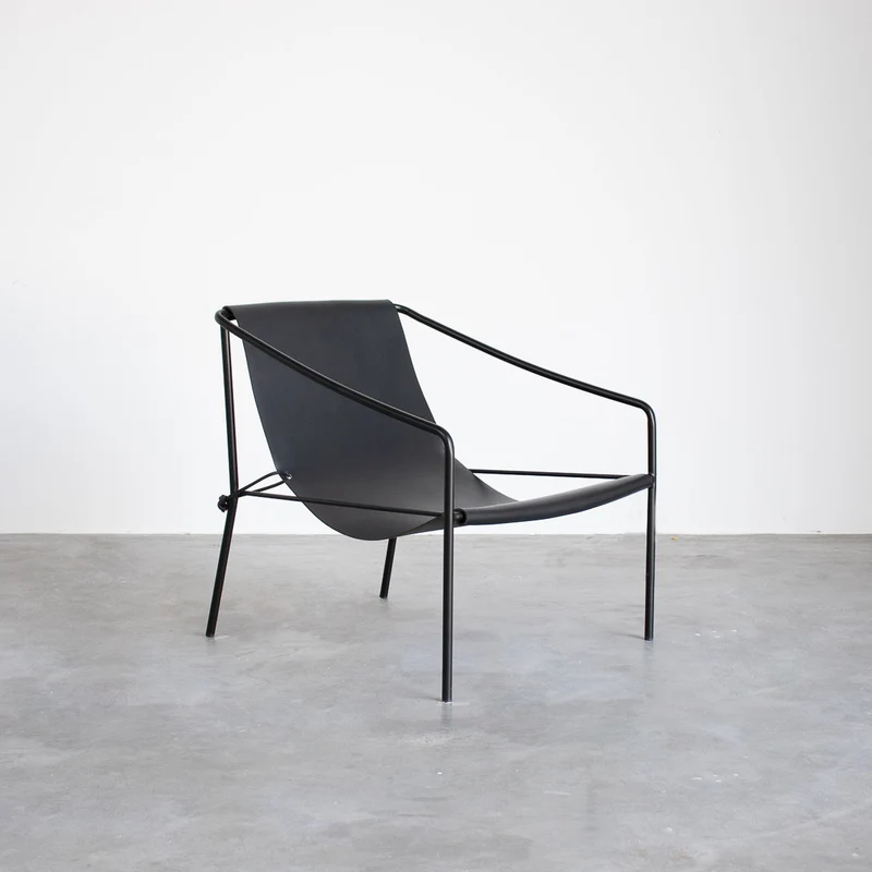 Zwart lederen Relaxstoel - Palermo - Zwart Leder
