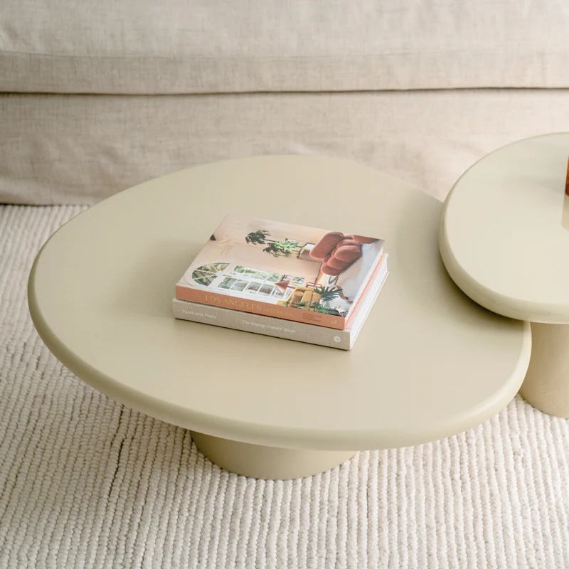 Salontafel Juno - StoneSkin - Licht kaki - 91 cm