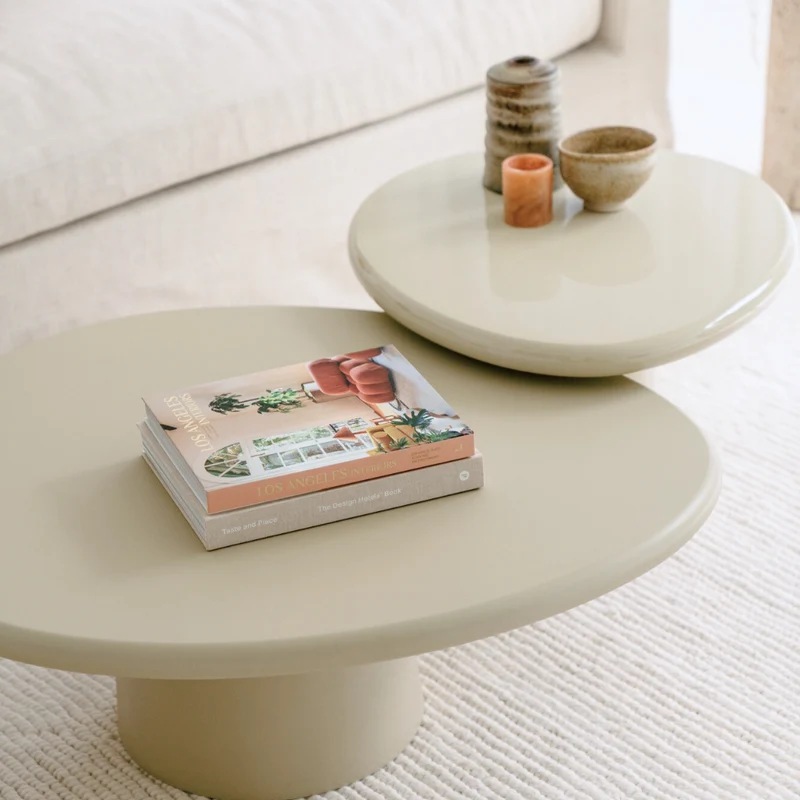 Salontafel Juno - StoneSkin - Licht kaki - 91 cm