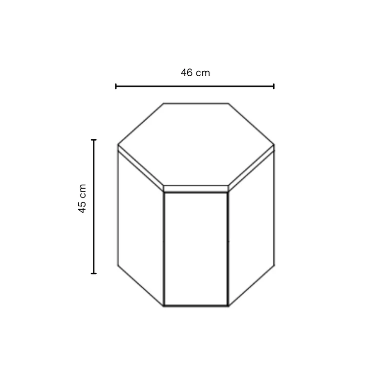 Marmeren Salontafel Stainless steel – Hexagon - een elegante combinatie van marmer en staal