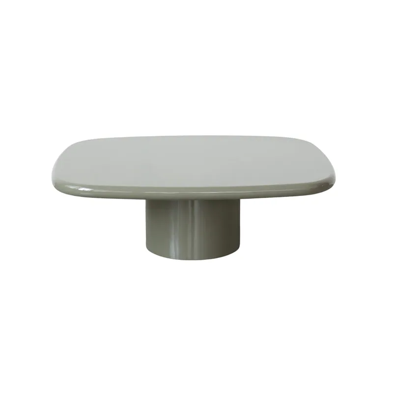 Salontafel Mouzon - 90 cm - Glossy StoneSkin - Licht Kaki