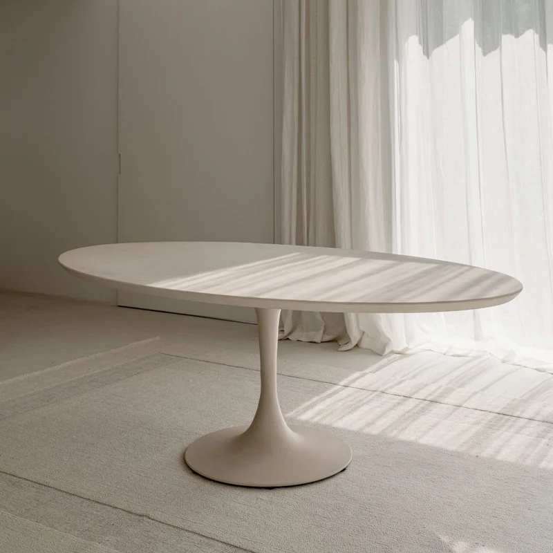 Eettafel Camille - 200 cm - MicroSkin - Tulip vorm
