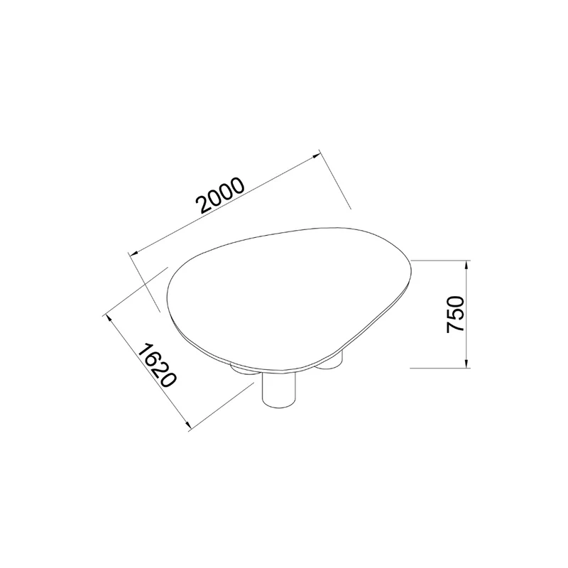 Eettafel Lien - MicroSkin Cloudy Latte top - Houten poten - 200 cm