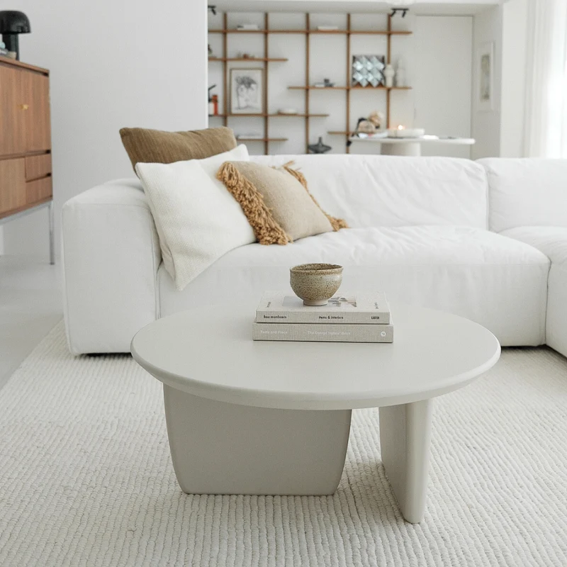 Rond salontafel organische - Rochelle - StoneSkin Latte