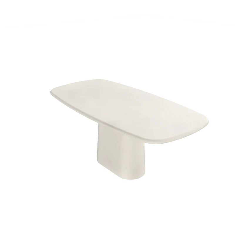 Rechthoekige eettafel 180 cm - Ovale poot - StoneSkin - Lorient - Latte