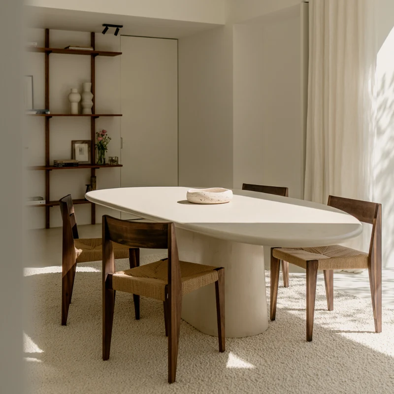 Eettafel organische vorm - Mortexlook - Anvers