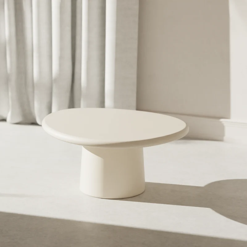 Salontafel rond betonlook organisch - Juno - StoneSkin - 90 cm
