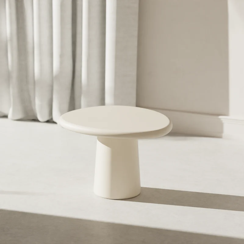 Salontafel rond betonlook organisch - Juno - StoneSkin - 60 cm
