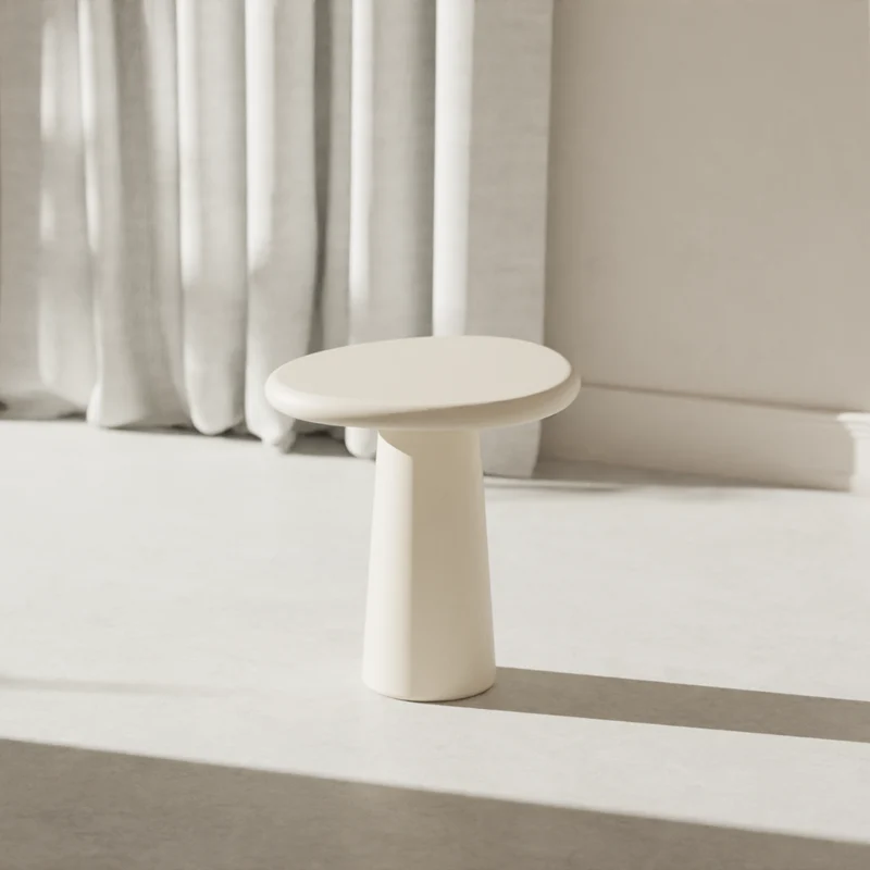 Salontafel rond betonlook organisch - Juno - StoneSkin - 50 cm