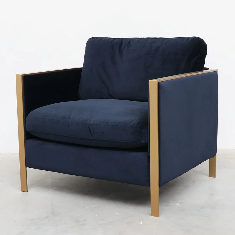 Velvet Fauteuil - Force 1 - Donkerblauw