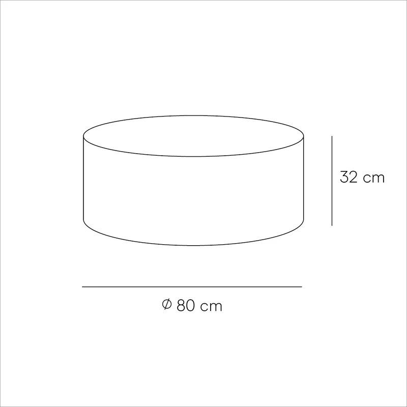 Travertijn salontafel - Dax - Low - 32cm