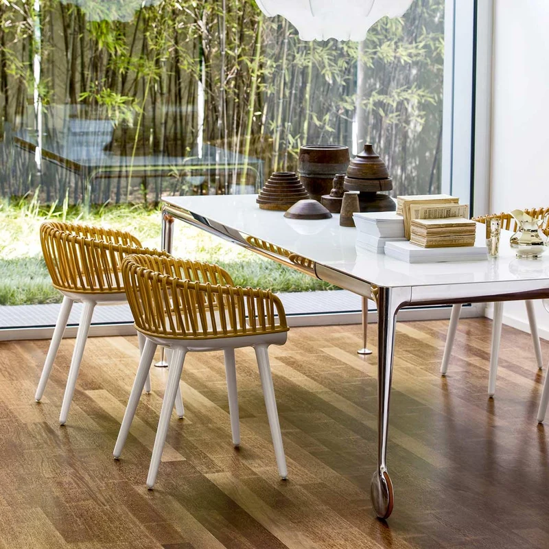 Wicker Armrest Chair CYBORG CLUB by Marcel Wanders for Magis