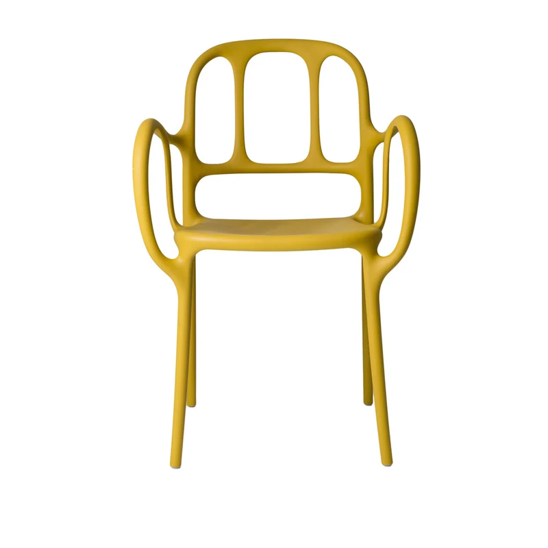 Outdoor Stackable Armrest Chair MILÀ by Jaime Hayon for Magis