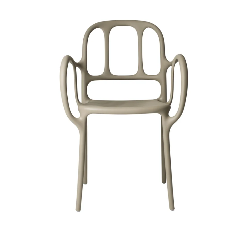 Outdoor Stackable Armrest Chair MILÀ by Jaime Hayon for Magis