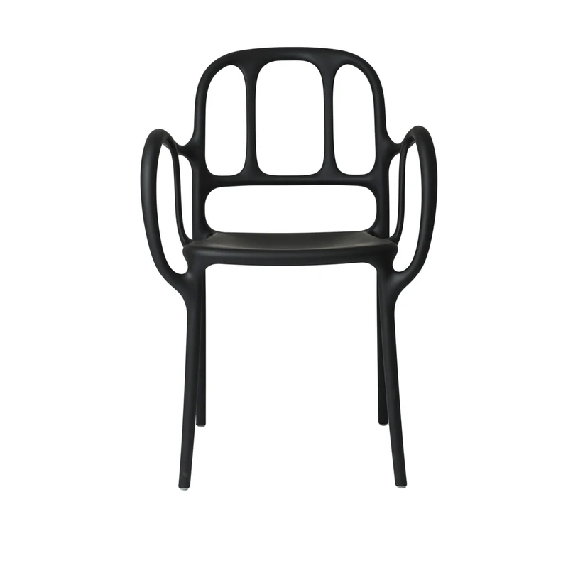 Outdoor Stackable Armrest Chair MILÀ by Jaime Hayon for Magis