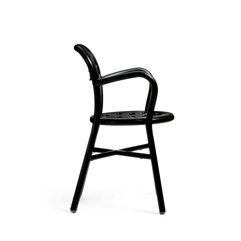 Outdoor Stackable Armrest Chair PIPE by Jasper Morrison for Magis