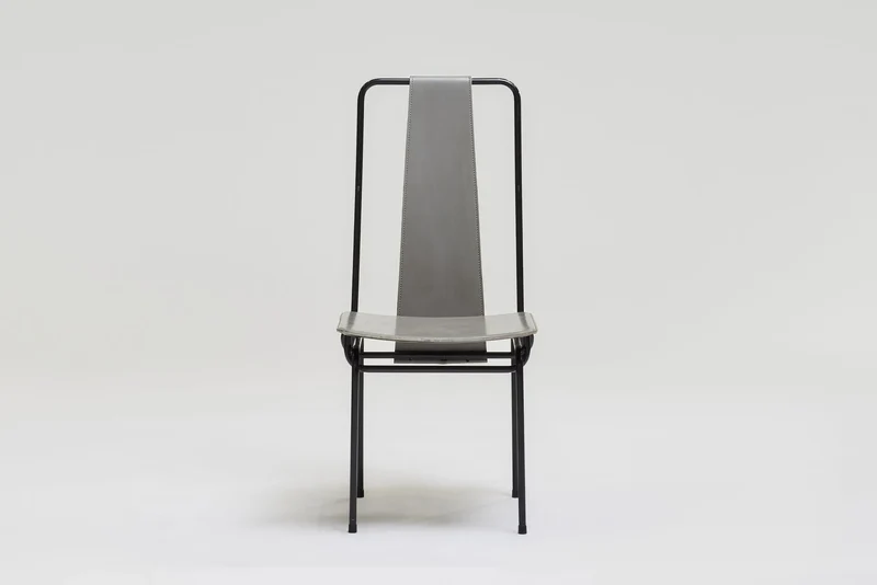 Set of 6 metal dining chairs by Adelberto del Lago, 1980s