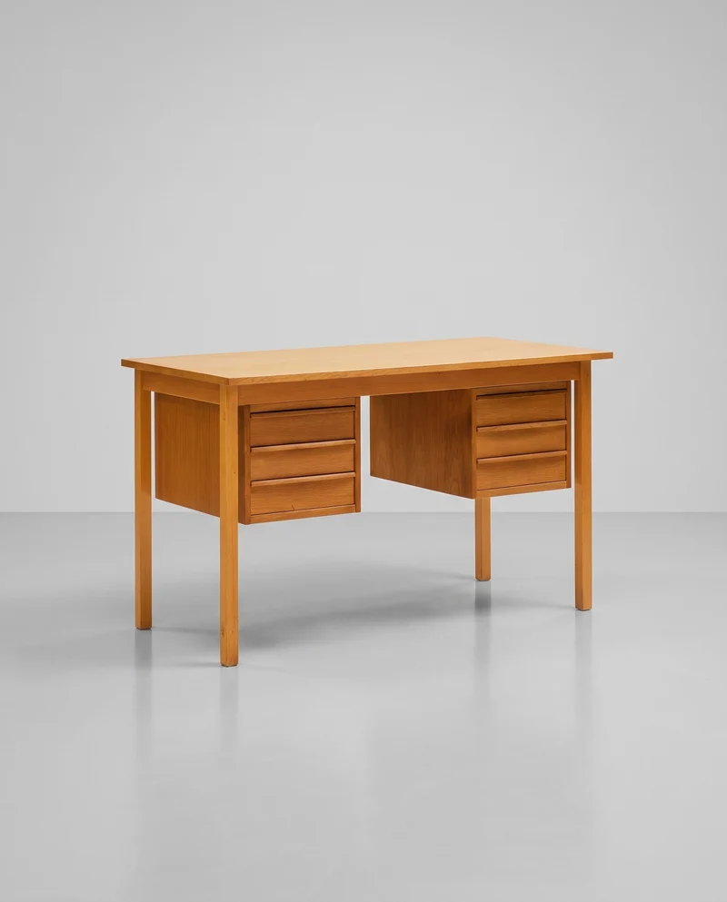 Oak desk, 1950s-1970s