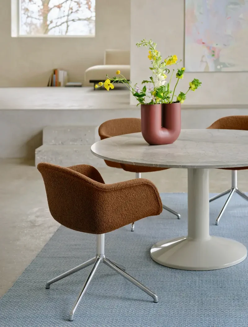 Fiber Armchair Swivel Base - Full Upholstery