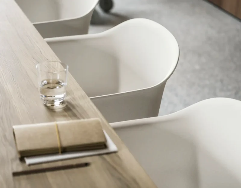 Fiber Armchair Swivel Base - Full Upholstery