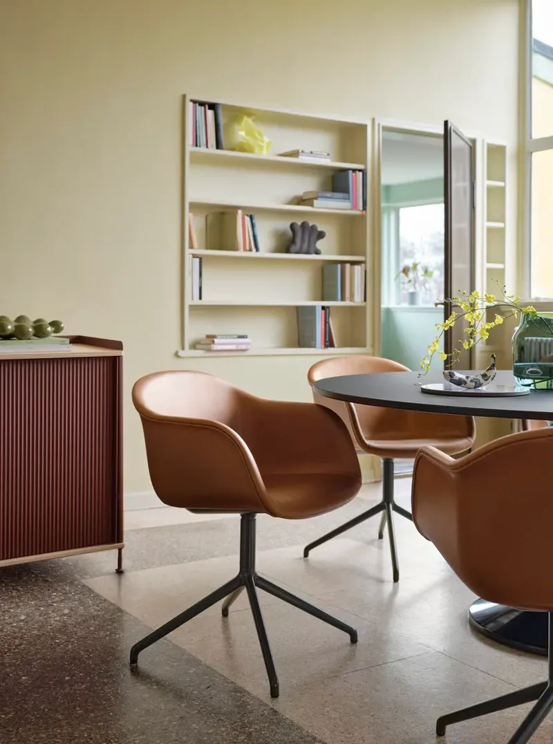 Fiber Armchair Swivel Base - Full Upholstery
