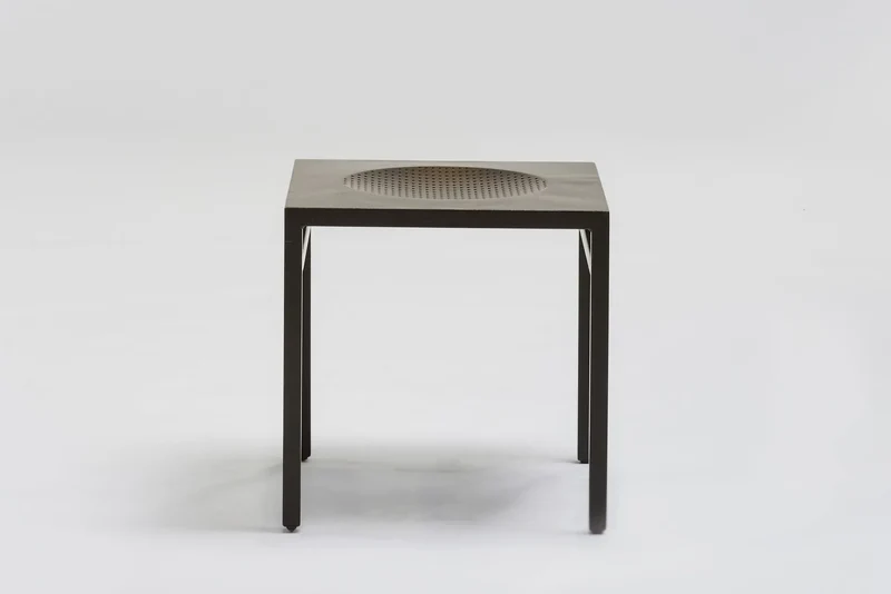 Aluminium stool 'Synthèse 2' by Christian Duc