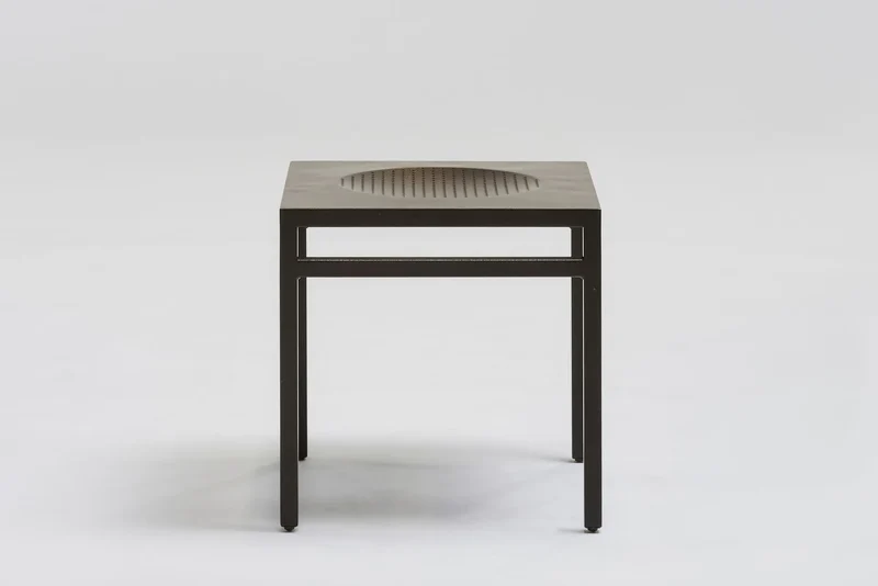 Aluminium stool 'Synthèse 2' by Christian Duc