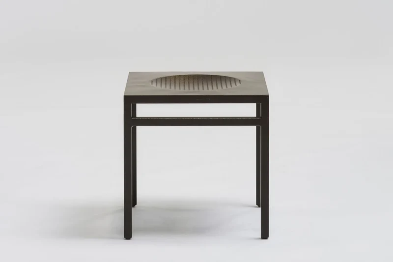Aluminium stool 'Synthèse 2' by Christian Duc