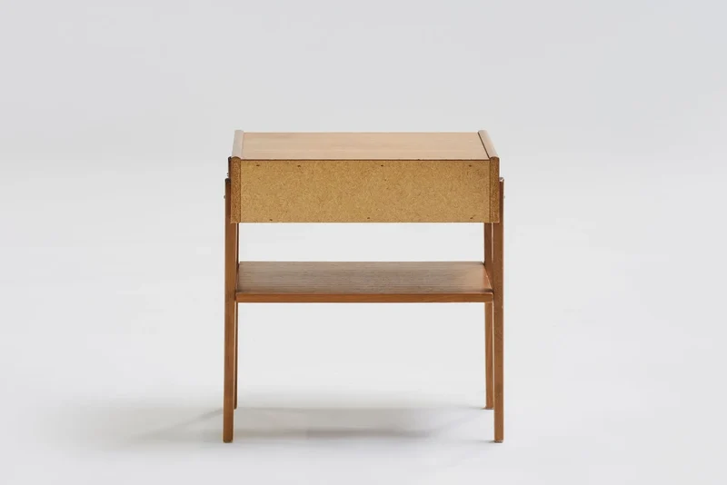 Set of 2 teak bedside tables, 1950s-1970s