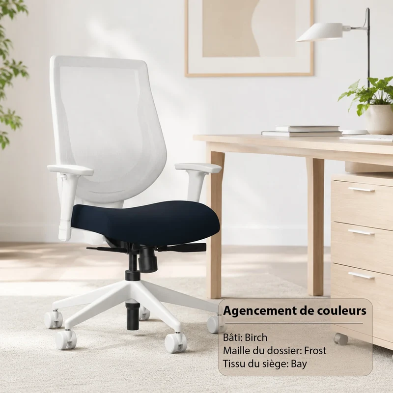 Chaise de bureau blanche YouToo Birch