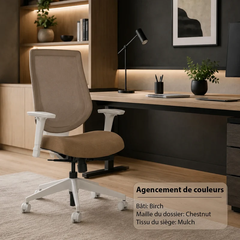 Chaise de bureau blanche YouToo Birch