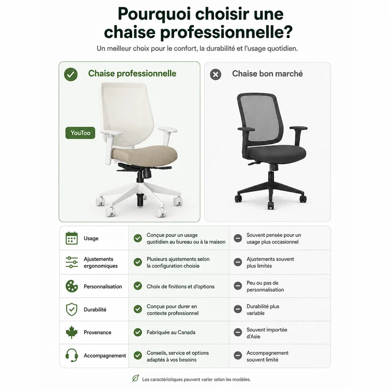 Chaise de bureau blanche YouToo Birch